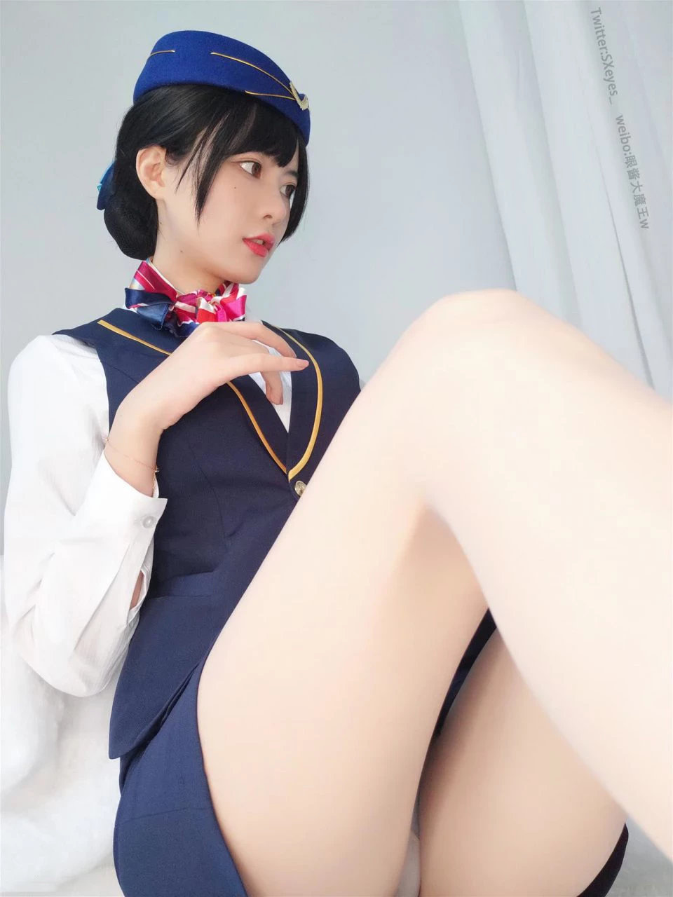图片[5]-[眼酱大魔王w] Vol.19 空姐肉丝 [21P]-黑狗绅士局