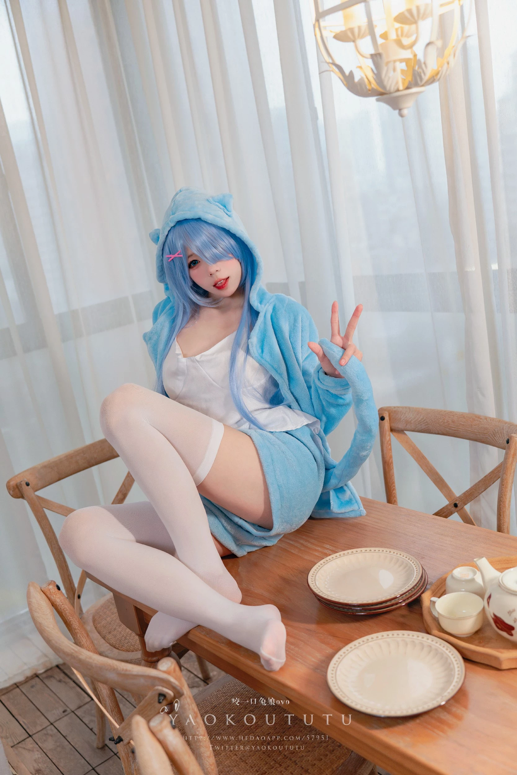 图片[7]-Coser@黏黏团子兔 – 蕾姆喵喵’&小剧场 [50P]-黑狗绅士局