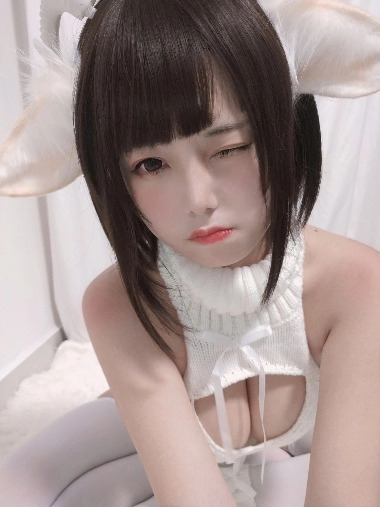 图片[9]-[蜜汁猫裘] 白丝毛衣 [39P]-黑狗绅士局