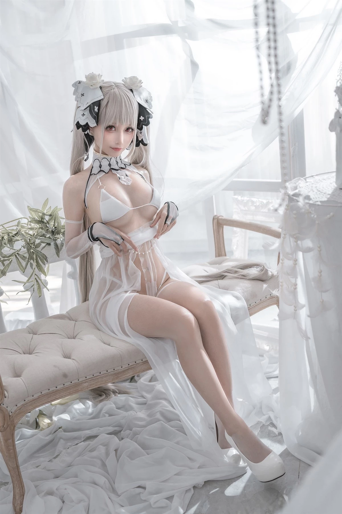 图片[1]-蠢沫沫 Cosplay 可畏婚紗-黑狗绅士局