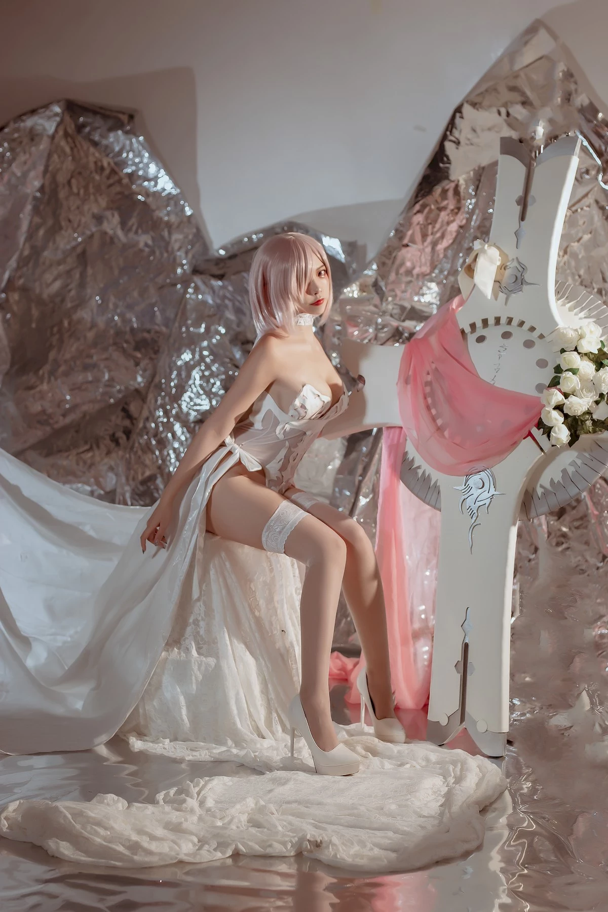 图片[3]-二佐Nisa Cosplay 瑪修婚紗-黑狗绅士局