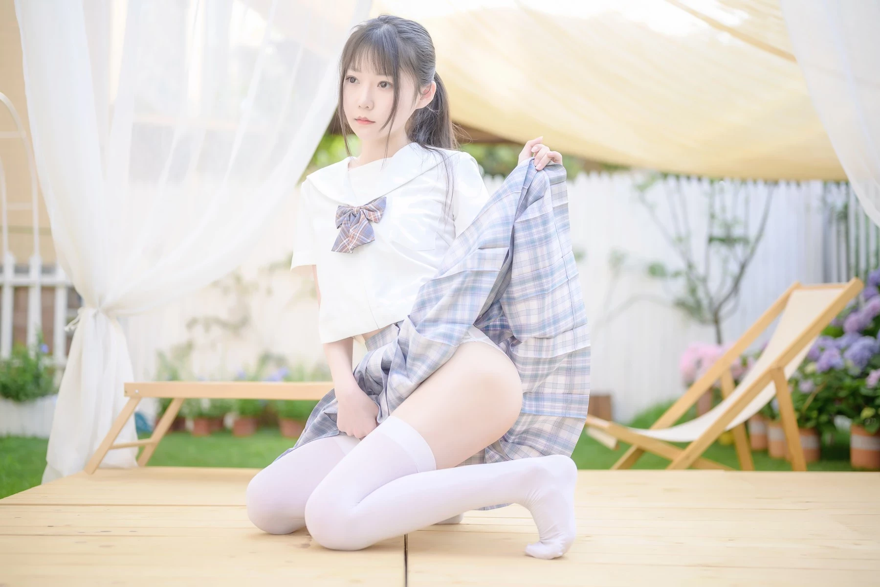 图片[5]-香草喵露露 Cosplay 陽光庭院制服-黑狗绅士局