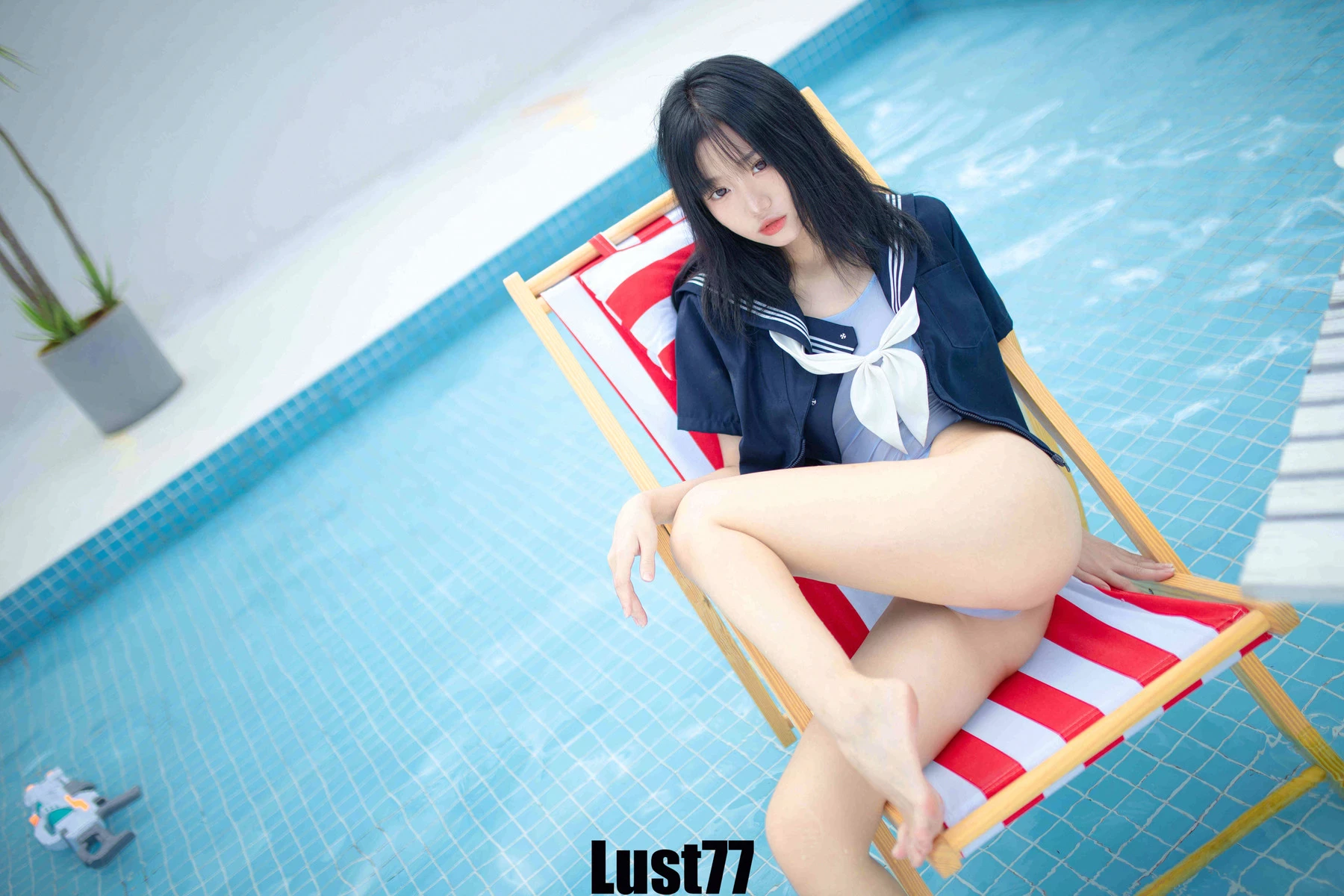 图片[1]-Cosplay 柒柒要乖哦 清涼夏日-黑狗绅士局