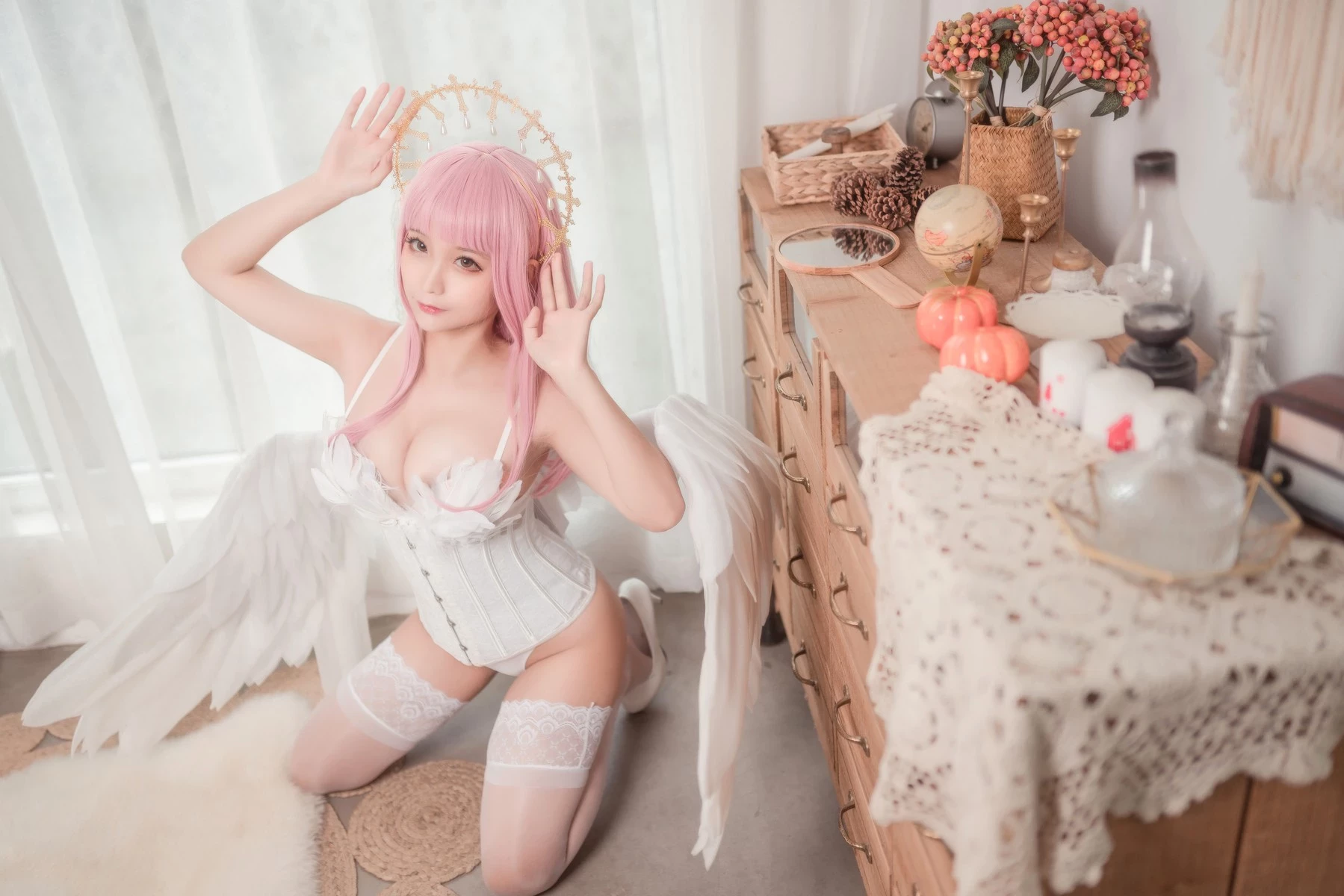 图片[4]-Cosplay 蠢沫沫 Chunmomo 沫沫真愛版 天使本-光天使-黑狗绅士局
