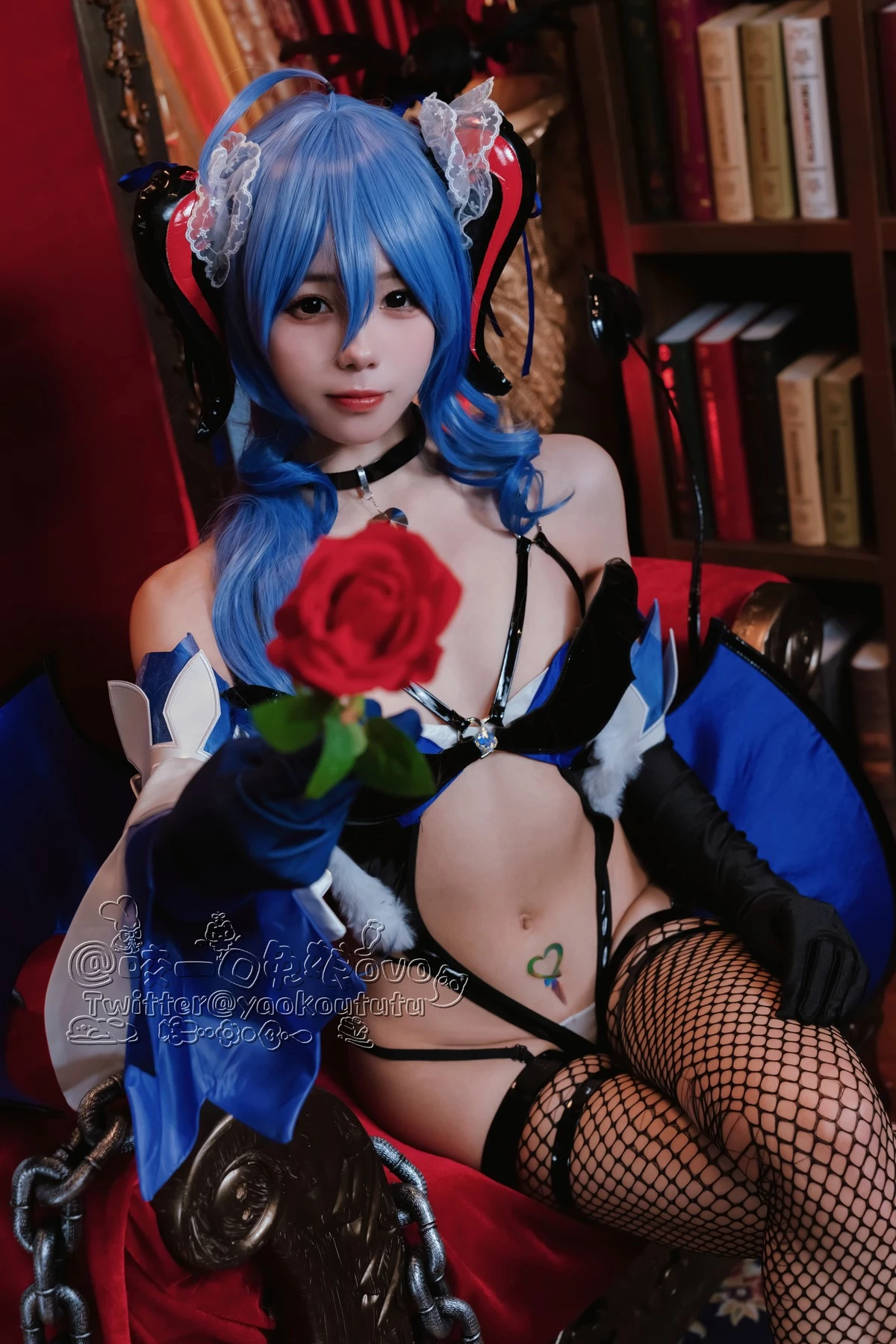 图片[3]-Cosplay 黏黏糰子兔 甘雨魅魔-黑狗绅士局