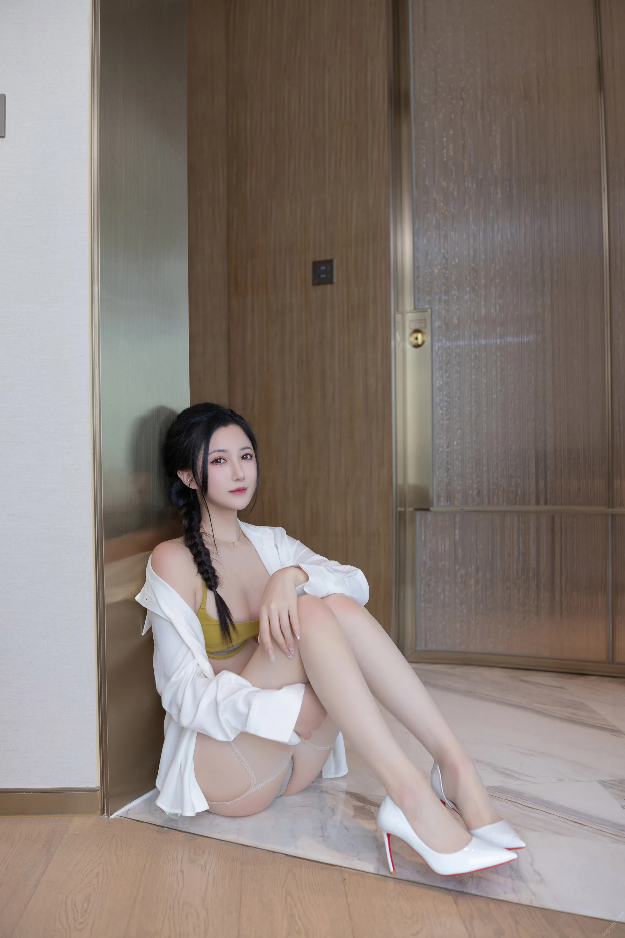 图片[3]-鱼子酱Fish 纯欲黄色丝袜 [80P]-黑狗绅士局